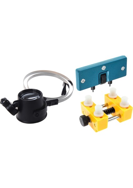 Ayarlanabilir Açıcı Geri Kılıf Izleyin Yakın Çıkartma Onarılması Saatçilik Aracı ve Izle Kılıf Geri Açıcı Onarım Çıkıştırıcı Tutucu Tool &amp Aydınlatılmış 15X Büyüteç / LED Eye Loupe (Yurt Dışından)