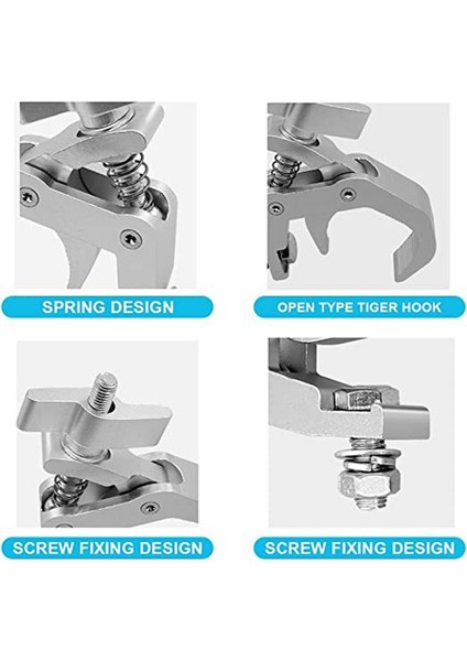 4packstage Aydınlatma Klipsi Kanca Alüminyum Alaşım Profesyonel Raf Kelepçesi Kafa Aşaması Aydınlatma Armatürlerini Hareket Etmek Için (Yurt Dışından) fırsatları