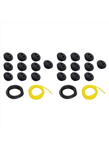20 Pcs 2 Delikli Yakıt Deposu Grommet Kauçuk Fırça Kesici Çim Düzeltici Için Yakıt Hat Borusu ile (Yurt Dışından)