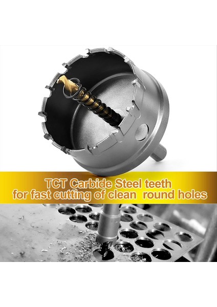 Hard Metal Için Delik Testere Seti 2-3/8 Inç Tungsten Karbür Uçlu Titanyum Kaplama Pilot Matkap Bit (Yurt Dışından) indirimleri