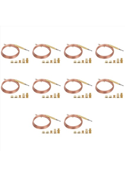 10X Evrensel Gaz Sobası Termokupl 50 Pcs Somun Isıtma Gaz Brülörü Değiştirme Termokupl Adaptörü (Yurt Dışından)