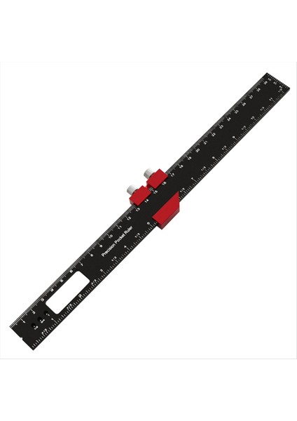 Ahşap Işleme Hassas Cep Cetveli Alüminyum Alaşım Slayt Cetvel Inç ve Metrik T Tipi Scribing Cetvel Kare Düzeni 300MM (Yurt Dışından)