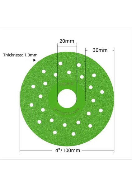 1pcs 4 INÇ/100MM Süper Ince Kesme Diski Porselen Cam Karo Mermer Elmas Testere Bıçağı Ahırlı Kesme Tekerleği (Yurt Dışından)