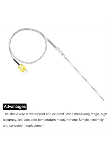 K Tip Termokupl Tapalı Sayacı Sıcaklık Sensörü Probu -50 Ila 1100 ° C 3 3ft Tel 4X150MM (Yurt Dışından) fırsatları