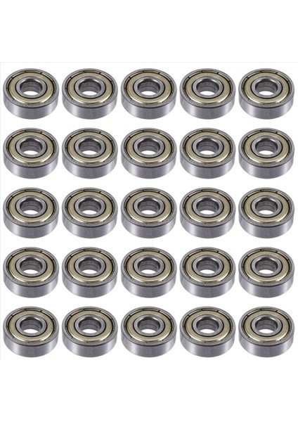 25PCS 608 Zz Bilyalı Rulmanlar 608ZZ Metal Çift Korumalı Minyatür N Oluk Kaykay Bilyalı Rulmanlar (8mm x 22MM x 7mm) (Yurt Dışından)
