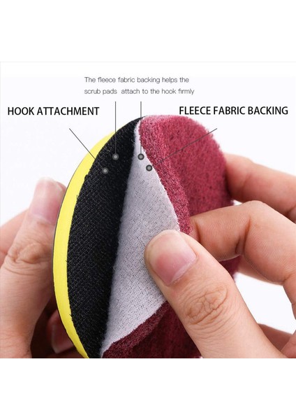 64PCS 4 Inç Matkap Güç Fırçası Kiremit Yıkıcı Ovma Pedi Temizleme Kiti 4 Inç Disk Ped Tutucu 3 Farklı Sertlik (Yurt Dışından) fiyatları