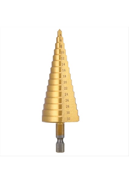 4-32MM Hss Düz Groove Adım Matkap Bit Ahşap Metal Delik Kesici Çekirdek Matkap Bit Pagoda Matkap Bit (Yurt Dışından)