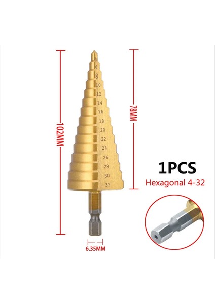 4-32MM Hss Düz Groove Adım Matkap Bit Ahşap Metal Delik Kesici Çekirdek Matkap Bit Pagoda Matkap Bit (Yurt Dışından) fiyatları