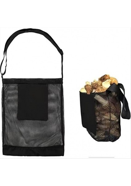 2pcs Avı Net Çanta Hasat Sepeti Koleksiyon Çantası Büyük Kapalı Örgü Bahçe Meyve Toplama Çantası Siyah (Yurt Dışından) modelleri