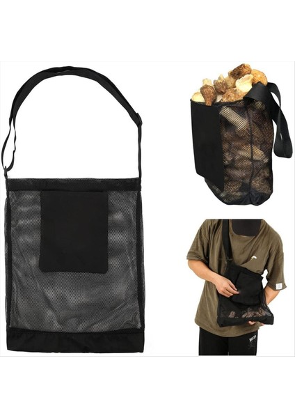 2pcs Avı Net Çanta Hasat Sepeti Koleksiyon Çantası Büyük Kapalı Örgü Bahçe Meyve Toplama Çantası Siyah (Yurt Dışından) fırsatları