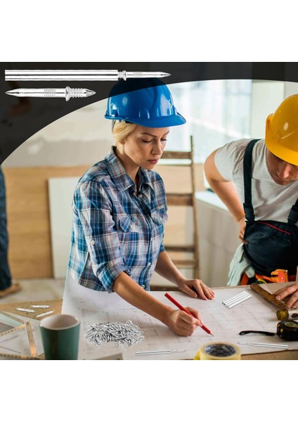 400PCS Çelik Çiviler Çift Başlı Çiviler Çift Başlı Taban Ipliğine Sahip Sorunsuz Çivi Beton Tırnaklar Süpürgelik Tahtalar (Yurt Dışından) indirimleri