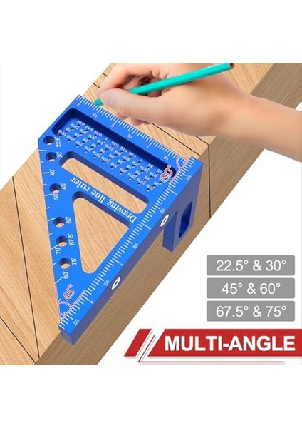 Çok Açılı Ölçüm Cetveli Açılı Pozisyon Pimi ile Marangoz Kare Ahşap Işleme Meydanı Düzen Scribing Cetvel Ölçüm (Yurt Dışından) fiyatları