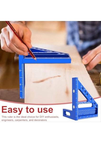 Çok Açılı Ölçüm Cetveli Açılı Pozisyon Pimi ile Marangoz Kare Ahşap Işleme Meydanı Düzen Scribing Cetvel Ölçüm (Yurt Dışından) fırsatları