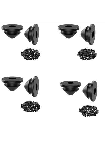 400 Pcs Kablo Korkuluk 1/8 Inç 5/32INCH Için Kauçuk Gromlar Metal Kablo Korkuluk Direkleri Için Kablo Kablo Korkuluk Kiti (Yurt Dışından)