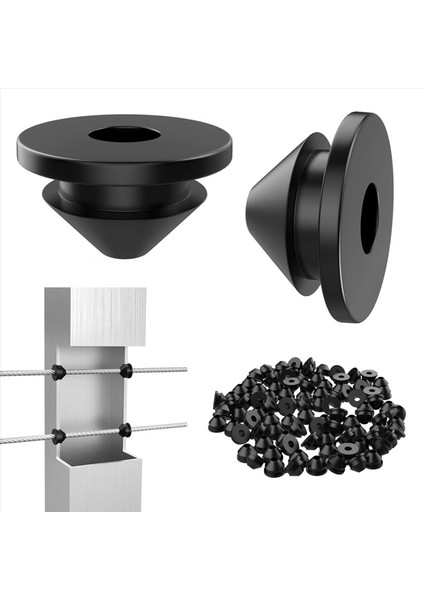 400 Pcs Kablo Korkuluk 1/8 Inç 5/32INCH Için Kauçuk Gromlar Metal Kablo Korkuluk Direkleri Için Kablo Kablo Korkuluk Kiti (Yurt Dışından) fiyatları