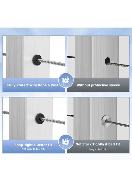 400 Pcs Kablo Korkuluk 1/8 Inç 5/32INCH Için Kauçuk Gromlar Metal Kablo Korkuluk Direkleri Için Kablo Kablo Korkuluk Kiti (Yurt Dışından) indirimleri