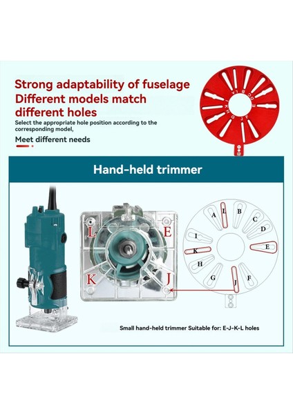 Yardımcı Dairesel Delik Kesici Kesme Dairesel Kılavuz Braket Baskı Yönlendirici Dairesi Kesici Jig Evrensel Freze Groove (Yurt Dışından) fırsatları