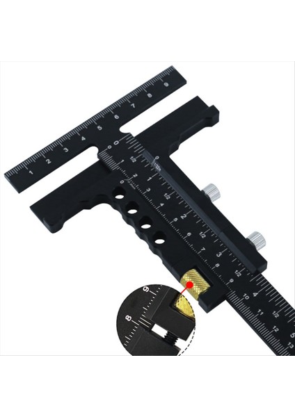 Ahşap Işleme Scribre Gauge-Alüminyum Alaşım Sürgülü Işaretleme Göstergesi T-Kare Scribing Ölçüm Işaretleme Çerçeveleme Cetveli Aracı B (Yurt Dışından) modelleri