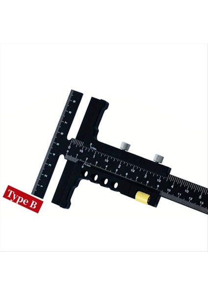 Ahşap Işleme Scribre Gauge-Alüminyum Alaşım Sürgülü Işaretleme Göstergesi T-Kare Scribing Ölçüm Işaretleme Çerçeveleme Cetveli Aracı B (Yurt Dışından) indirimleri