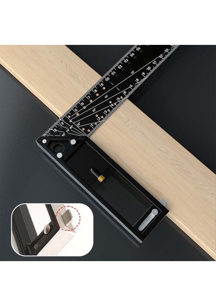 45 °/90 ° Çok Fonksiyonlu Dik Açılı Cetvel Marangozluk Hassas Endüstriyel Sınıf Konum Işareti Sağ Açılı Cetvel (Yurt Dışından) fırsatları