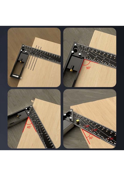 45 °/90 ° Çok Fonksiyonlu Dik Açılı Cetvel Marangozluk Hassas Endüstriyel Sınıf Konum Işareti Sağ Açılı Cetvel (Yurt Dışından) indirimleri
