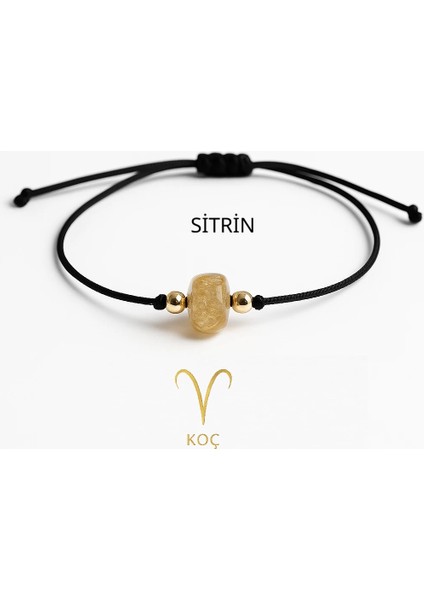 Koç Burcu Doğal Taş Bileklik Chellomood – Ametist, Akuamarin ve Sitrin Enerji Kombinasyonu