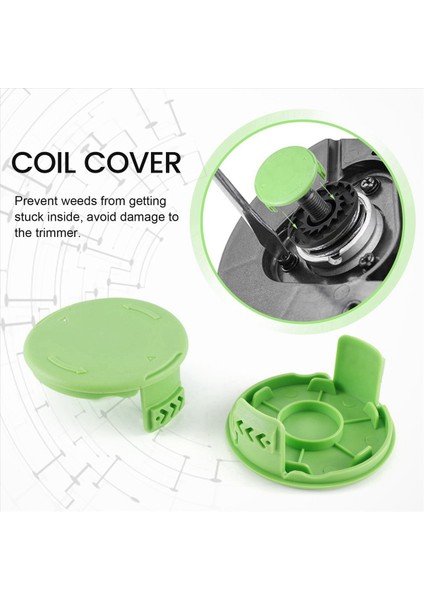 4 Pack Yedek Makaralar Kapakları Parçalar 3411546A-6 Greenworks Için 21332 21342 24 Volt 40V 80V Kablosuz Ağı Yiyen (Yurt Dışından) indirimleri