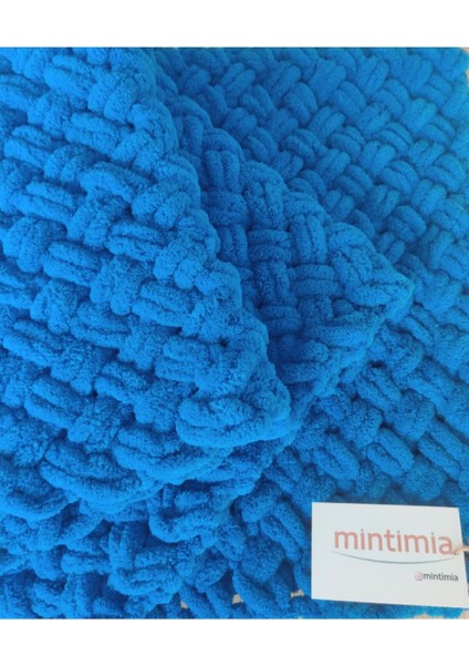 Bebek Battaniyesi Kışlık-Kalın Havacı Mavi 85*85 cm