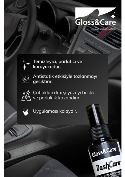 Dashcare™ Torpido Parlatıcı ve Koruyucu Oto Toz Önleyici Konsol Koruma 150 ml fiyatları