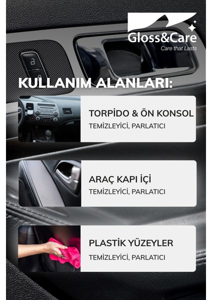 Dashcare™ Torpido Parlatıcı ve Koruyucu Oto Toz Önleyici Konsol Koruma 150 ml modelleri