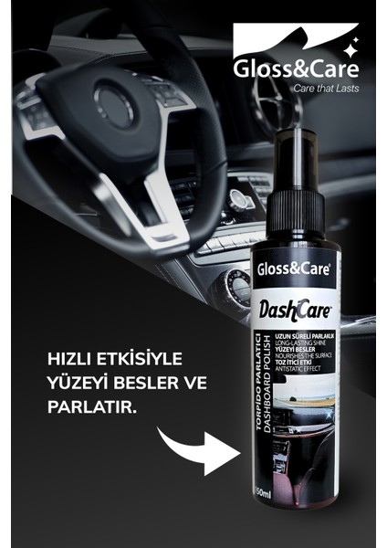 Dashcare™ Torpido Parlatıcı ve Koruyucu Oto Toz Önleyici Konsol Koruma 150 ml