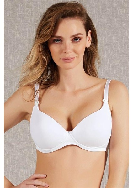 Balensiz Lohusa Önden Açılan Yumuşak Süngerli Beyaz Emzirme Sütyeni fırsatları