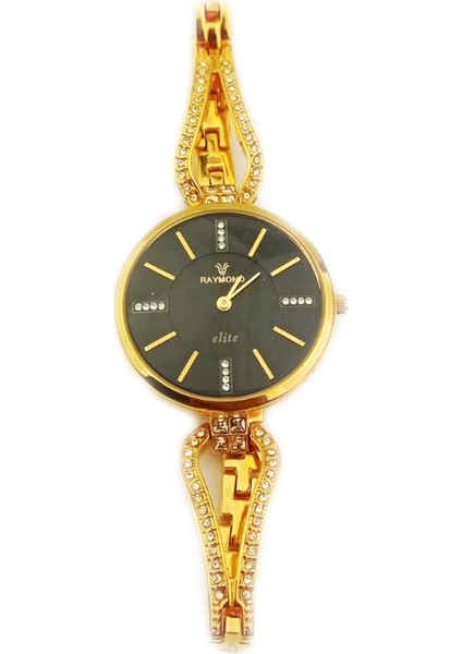 Raymond Altın Kaplama Zirkon Taş İşlemeli Bayan Kol Saati indirimleri