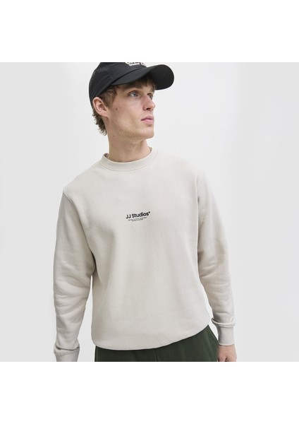 Jack&jones Soho Crew Neck Erkek Bej Yuvarlak Yaka Sweatshirt indirimleri