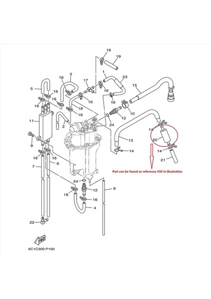 Yamaha Yakıt Filtresi Için 30X 6C5-24251-00-00 F40 F50 F60 T50 T60 F70 F75 F90 (Yurt Dışından) modelleri
