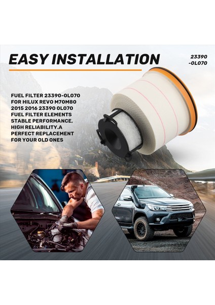 Toyota Hılux Revo M70M80 2015 2016 23390 0L070 Yakıt Filtresi 23390-0L070 (Yurt Dışından) indirimleri