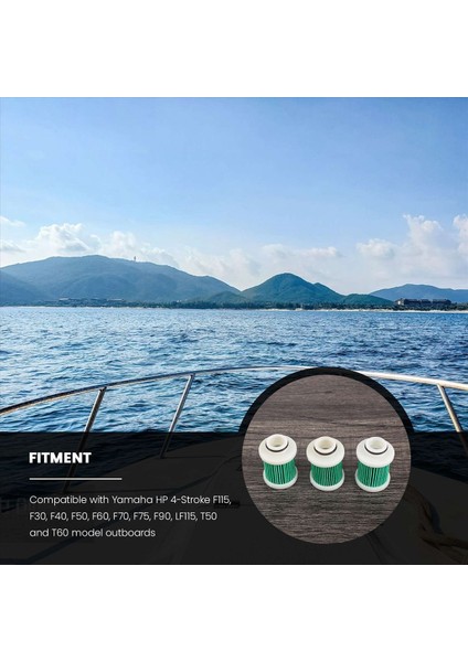 3 x Birincil Yakıt Filtresi 6D8-WS24A-00-00 Yamaha Sierra Için 18-79799 F50-F115 (Yurt Dışından) modelleri