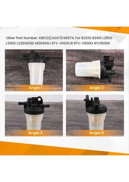 Kubota Yakıt Filtre Montajı Için B2320 B2410 L2800 L3400 LX2610HSD M5640SU RTV-X1100CR RTV-X900G RTV900W (Yurt Dışından) modelleri