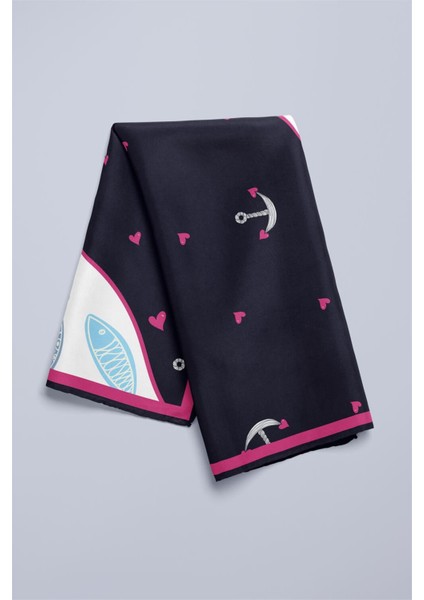 Balık Desenli Ipek Bandana fırsatları