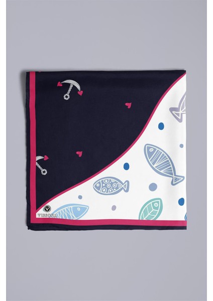 Balık Desenli Ipek Bandana indirimleri
