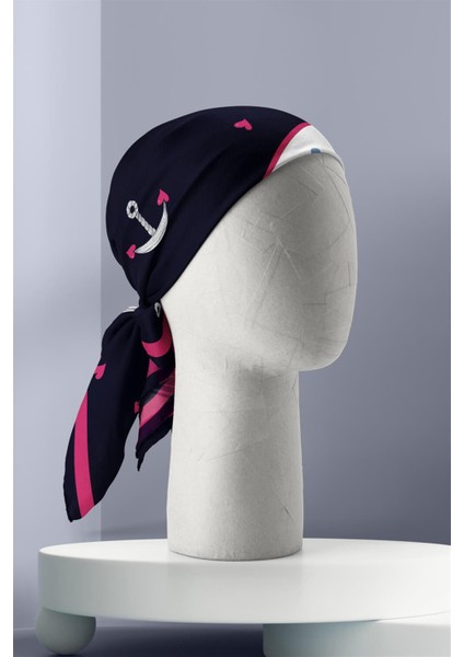 Balık Desenli Ipek Bandana