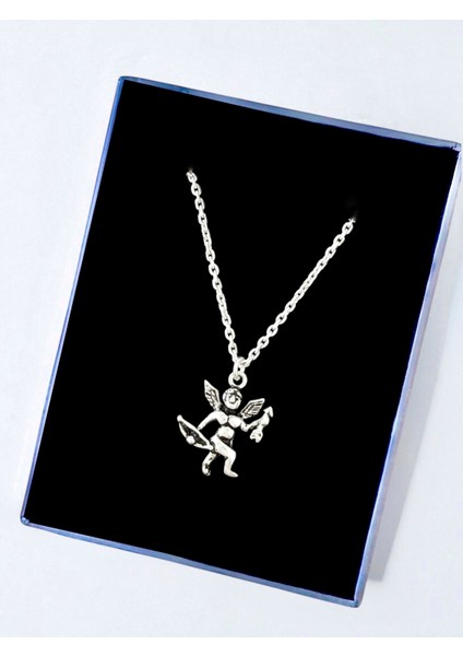 Gümüş Aşk Meleği Parlak Tasarım 925 Ayar Gümüş Kolye fırsatları