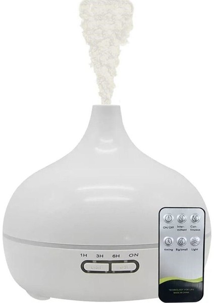 Aroma Difüzörü Gece Işığı 7 LED Hava Nemlendirici Kumandalı Buhar Makinesi 500 ml modelleri