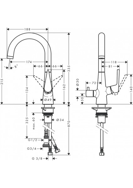 Talis M51 Tek Kollu Eviyebataryası 220, Açma-Kapama Valfi, 1jet Krom 72811000 fiyatları