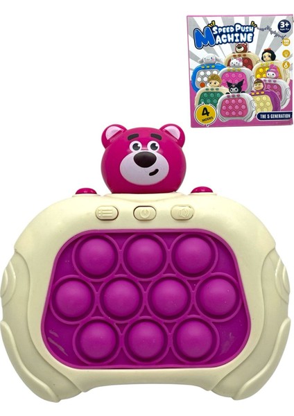 Pembe Ayıcık Bebek Işıklı ve Sesli Elektronik Popit Eğitici Oyuncak Quick Push Konsol fiyatları
