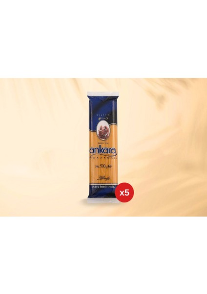 Nuh'un Ankara Spaghetti Makarna 500 gr x 5 Paket