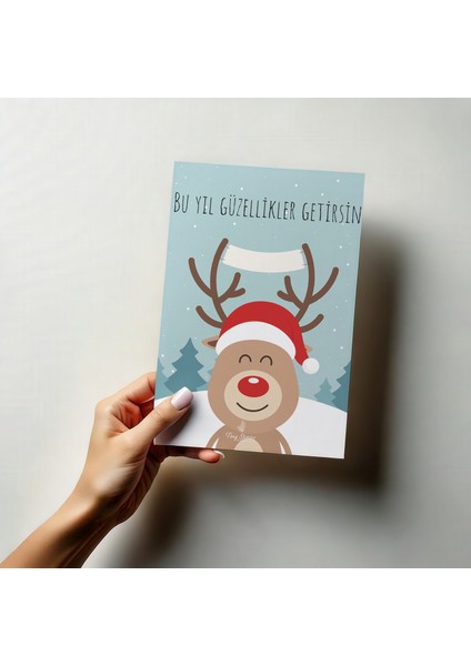 4'lü Yılbaşı Kutlama Kartı Seti/ Kartpostal fırsatları