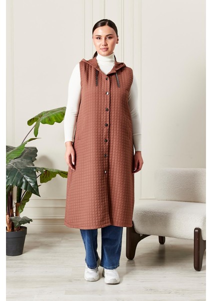 Kadın Büyük Beden Kapitone Yelek