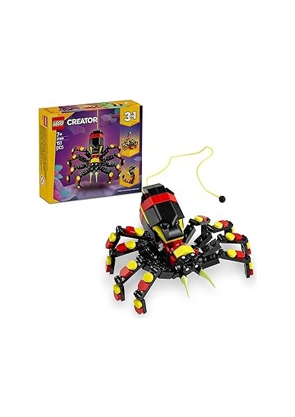 Creator 3’ü 1 Arada Vahşi Hayvanlar: Şaşırtıcı Örümcek 31159-7 Yaş ve Üzeri Çocuklar Için Yara