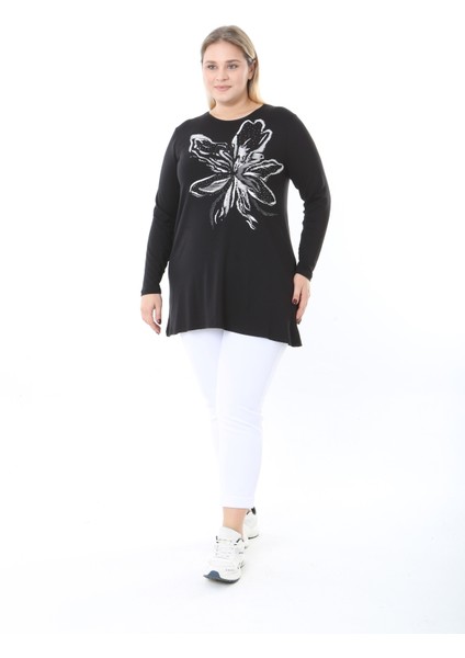 Kadın Büyük Beden Desenli Taş Baskılı Tunik fırsatları